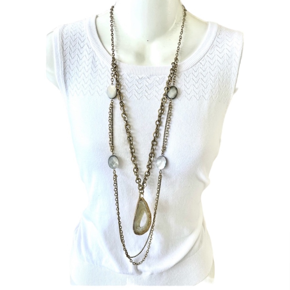 Agate Sliced Stone Vintage Chicos Beautifully made